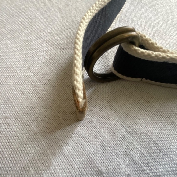 •NEW L.L.Bean Cotton Canvas Leather Unisex Adjustable Belt Size M NWOT - Picture 8 of 10